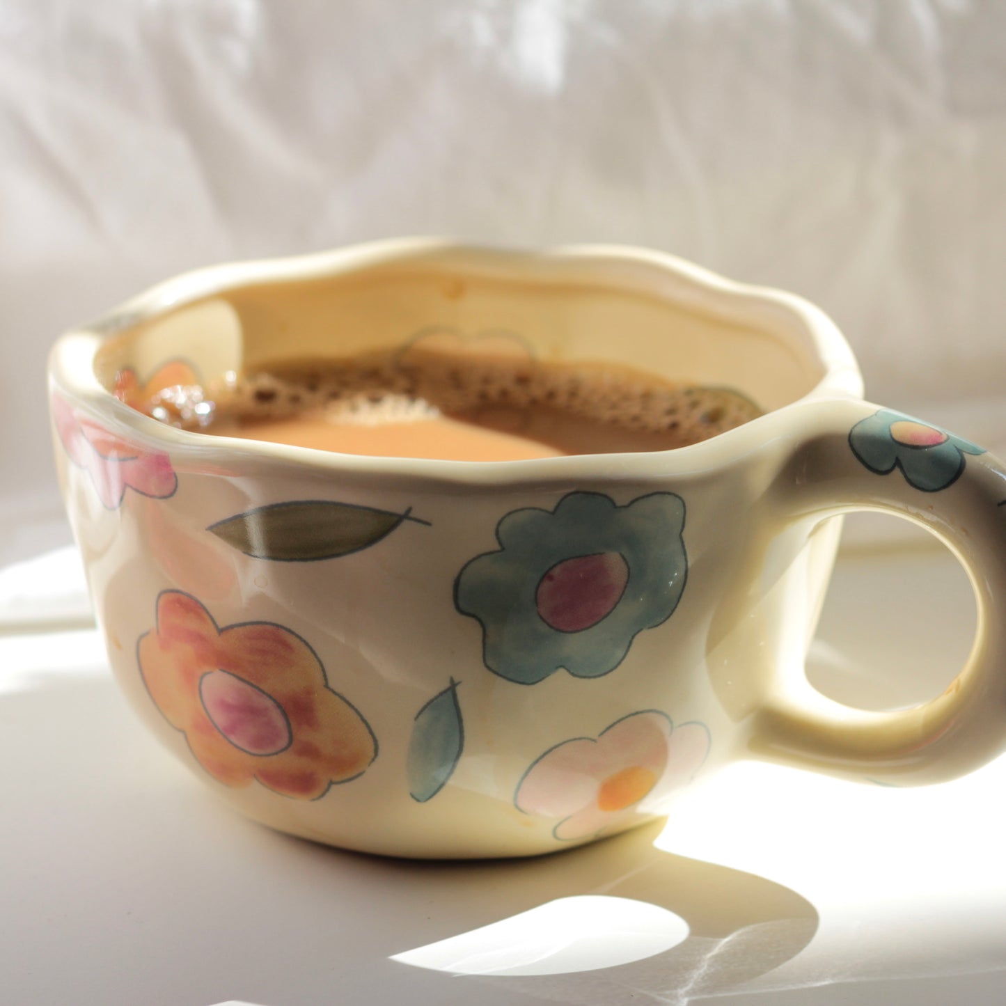 Cottage Garden Flower Mug – Vintage Floral Ceramic Cup for Cozy Moments