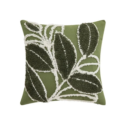 Soft Leaf Pattern Cushion Cover