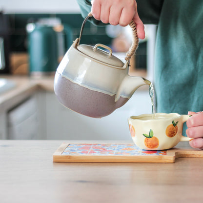 Cottagecore Orange Mug – Vintage Citrus Ceramic Cup