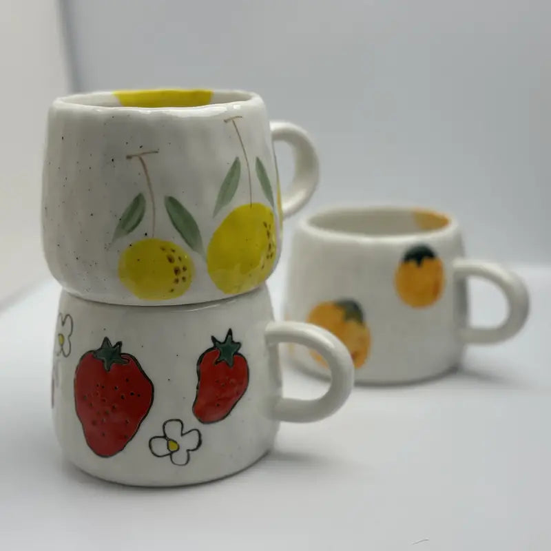 Summer Fruit Ceramic Mugs