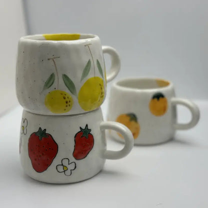 Summer Fruit Ceramic Mugs