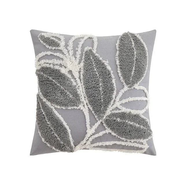 Soft Leaf Pattern Cushion Cover