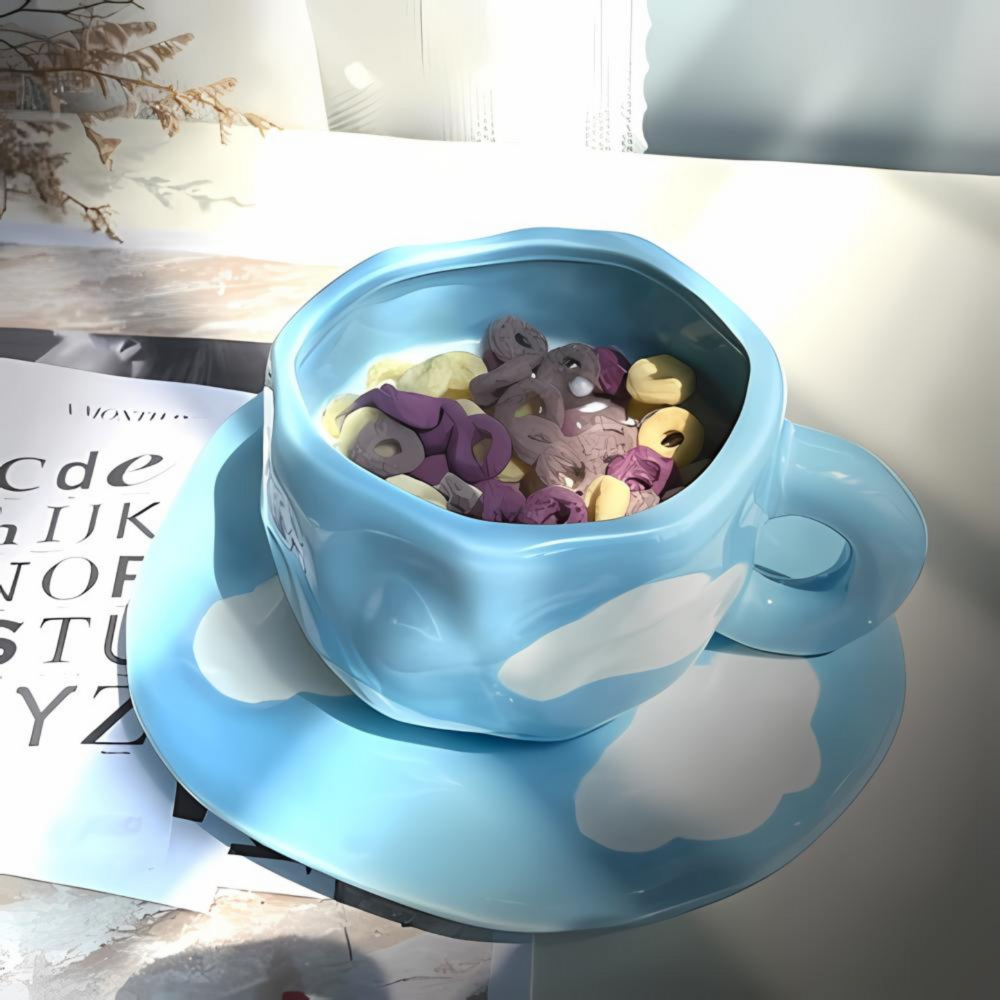 Blue White Clouds Ceramic Mug