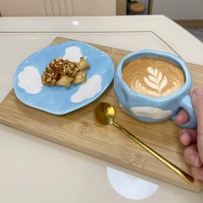 Blue White Clouds Ceramic Mug