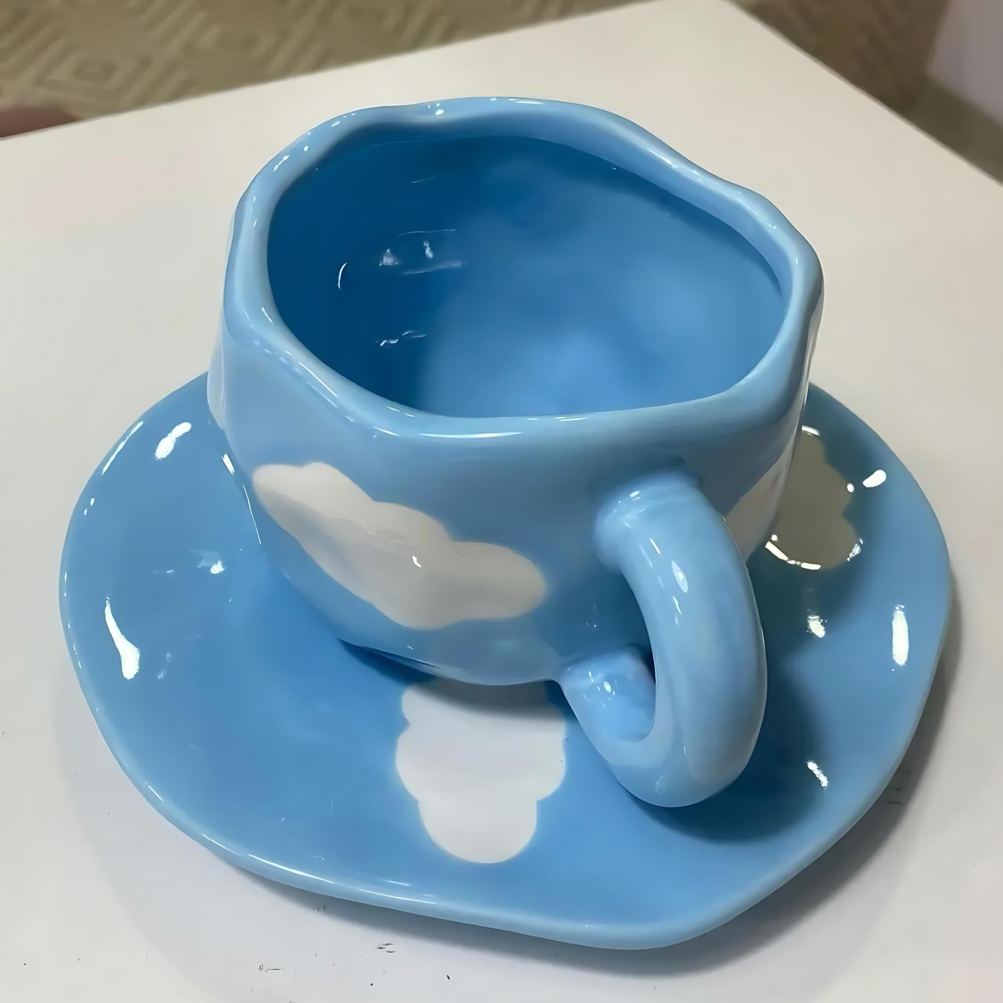 Blue White Clouds Ceramic Mug