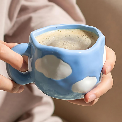 Blue White Clouds Ceramic Mug
