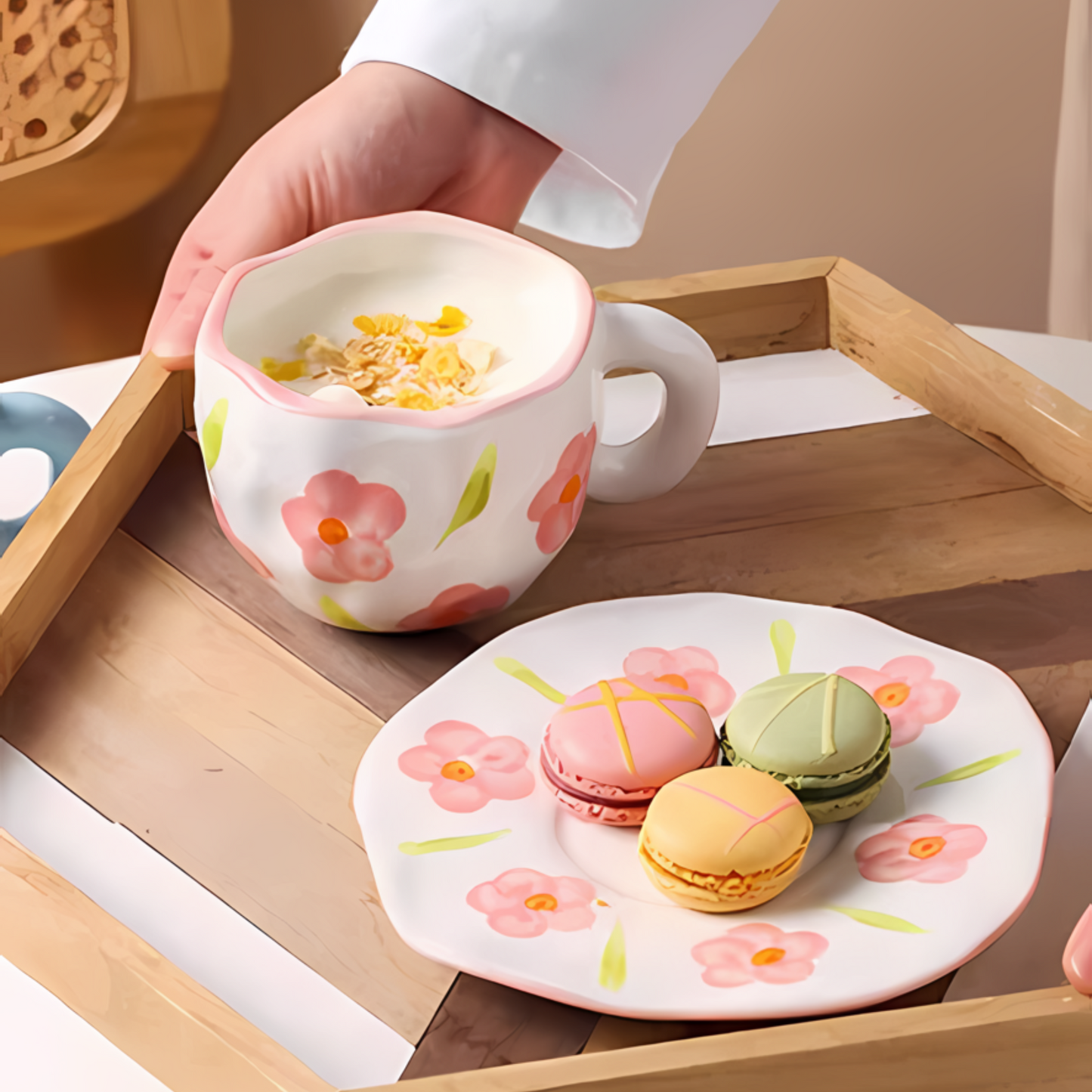 Cute Flower Ceramic Mug
