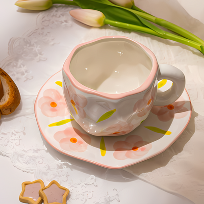Cute Flower Ceramic Mug