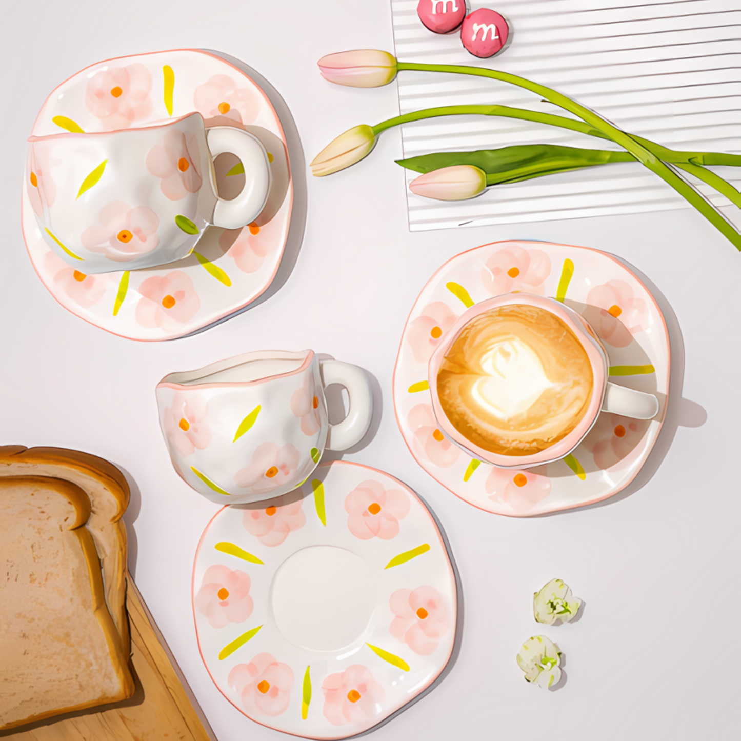 Cute Flower Ceramic Mug