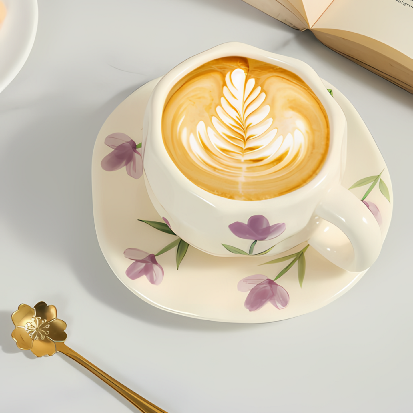 Ceramic Purple Tulip Mug