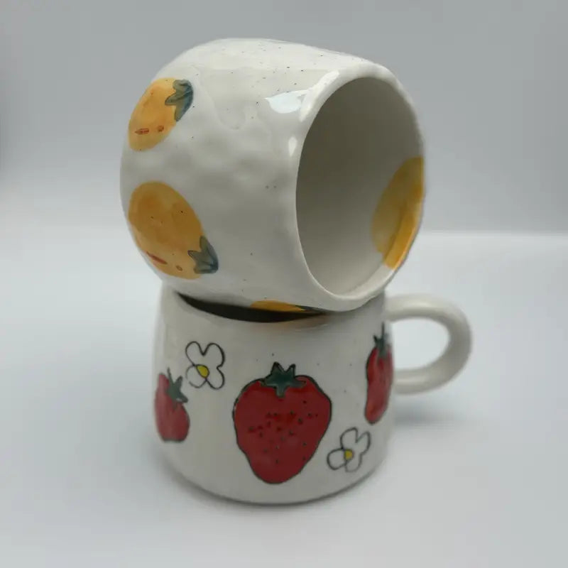 Summer Fruit Ceramic Mugs